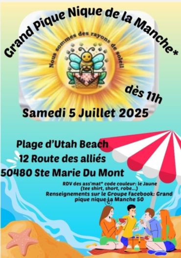 Grand pique-nique des assistants maternels de la Manche le samedi 5 juillet