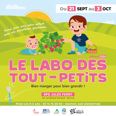 3e édition du Labo des tout-petits avec pour thème l’alimentation du 21 septembre au 3 octobre